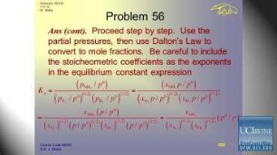 Lec. 16. Equilibrium Constants: Temperature and Pressure