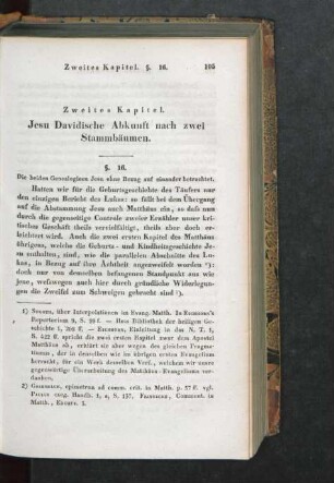 Zweites Kapitel. Jesu Davidische Abkunft nach zwei Stammbäumen