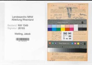 Entnazifizierung Jakob Welling , geb. 31.05.1885 (Postbeamter)