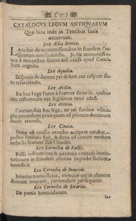 Catalogus Legum Antiquarum