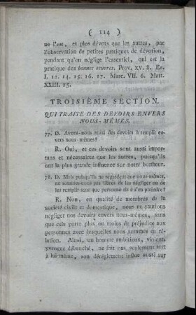 Troisième Section.