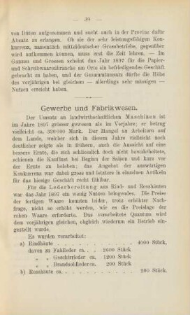 Gewerbe und Fabrikwesen.