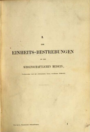 Gesammelte Abhandlungen zur wissenschaftlichen Medicin