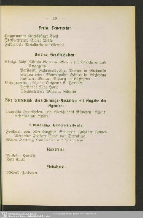 Berufsklassen und Gewerbebetriebe : Selbständige Gewerbetreibende