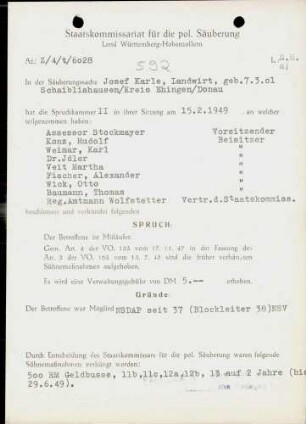 Karle, Josef