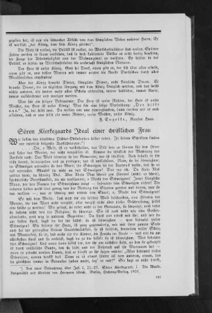 Sören Kierkegaards Ideal einer christlichen Frau