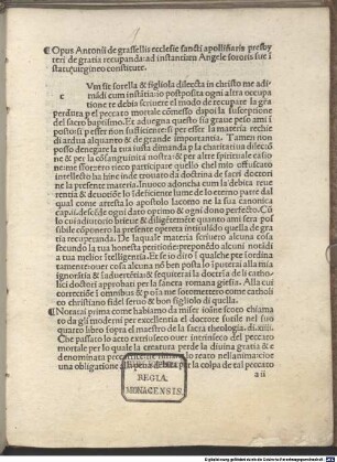 De gratia recuperanda : im Anhang Erklärung des Glaubensbekenntnisses und Gedichte 'Chinuita eterna procura dentrare ...' und 'Septe qui scripti manda sancta gesia ...'
