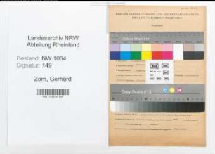 Entnazifizierung Gerhard Zorn , geb. 13.04.1911 (Kaufm.Angest.)