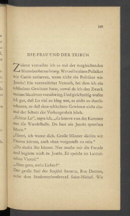 Die Frau Und Der Tribun