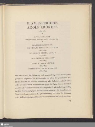 II. Amtsperiode Adolf Kröners