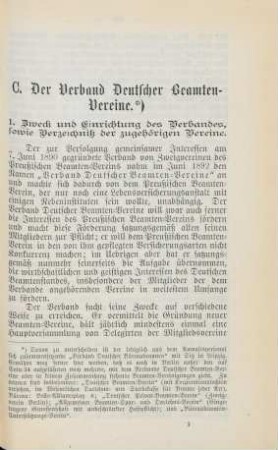 C. Der Verband Deutscher Beamten-Vereine