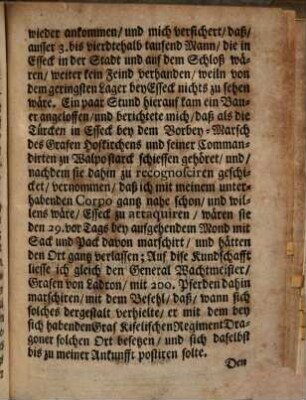 Extract eines Schreibens aus dem Feldlager bey Walzo 1. Oct. 1687