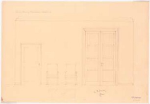 Haus Darré, Berlin-Dahlem Umbau: Wandansicht Vorraum 1:10