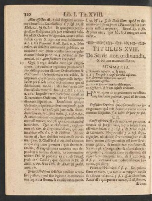 Titulus XVIII. De Servis non ordinandis, & eorum manumissione