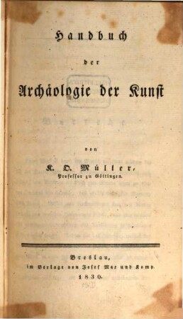 Handbuch der Archäologie der Kunst