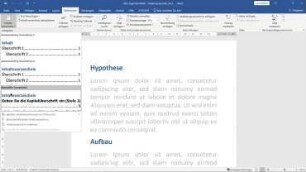 Word: Funktionen zum Strukturieren der Arbeit - Verzeichnisse