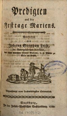 Predigten auf die Festtage Mariens
