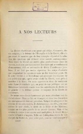 Revue chrétienne. 35 = N.S., T. 4. 1888