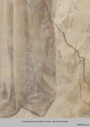 Freskenzyklus mit Szenen aus der Vita des heiligen Antonius : Antonius kniet vor dem Eremiten Paulus