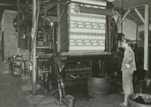 Druckmaschine, Grobgarnweberei Wilthen