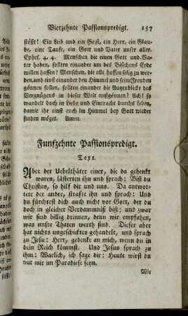 Funfzehnte Passionspredigt.