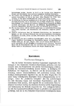 Gestaltung des französischen Unterrichtes nach den revidierten Lehrplänen für die Gymnasien und Progymnasien : [Korreferat]