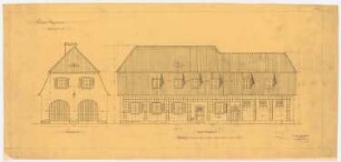 Landhaus Dr. Franz Oppenheim, Berlin-Wannsee: Stall und Garage: Ansichten 1:50