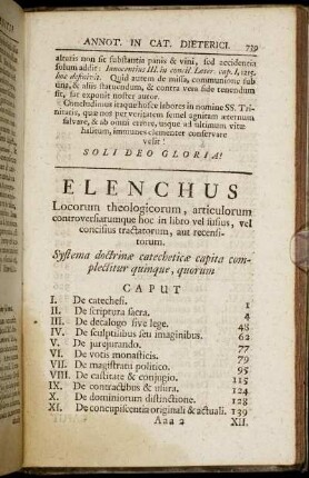 Elenchus Locorum theologicorum, ...