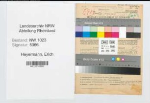 Entnazifizierung Erich Heyermann , geb. 30.01.1906 (Bauarbeiter)