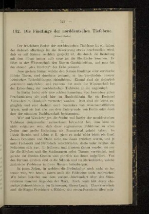 132. Die Findlinge der norddeutschen Tiefebene.