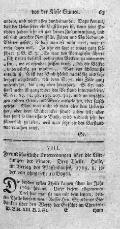 Freundschaftliche Unterredungen über die Wirkungen der Gnade. T.1-3.