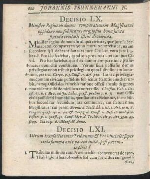 Decisio LXI - LXXX