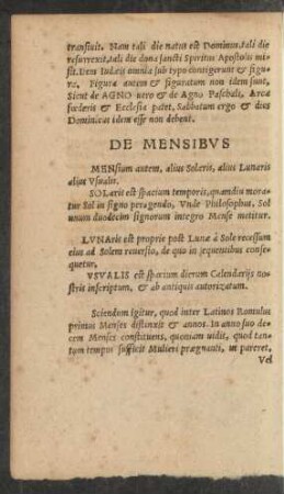 De Mensibus.