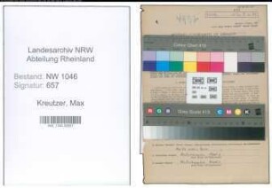 Entnazifizierung Max Kreutzer , geb. 06.02.1905 (Bankbeamter)