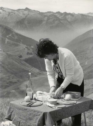 Picknick oben auf dem Tourmalet-Paß