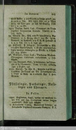 Physiologie, Pathologie, Nosologie und Therapie