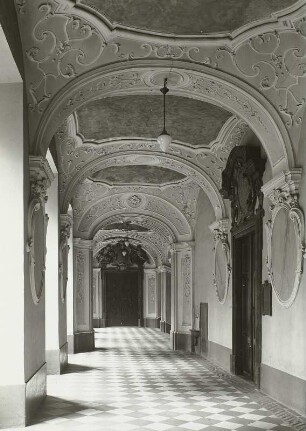 Breslau (Wroclaw/Polen), Universität Breslau, ehemaliges Jesuitenkolleg, Korridor im 1. Obergeschoss