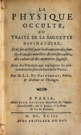 La Physique occulte, 1