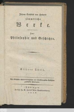 [Abt. 3], Theil 11: Briefe zu Beförderung der Humanität : Zweite Hälfte ; Nach Philosophie und Geschichte ; Geschrieben zwischen 1793 und 1797