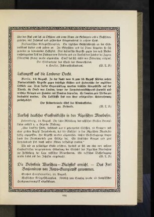 Vorstoß deutscher Seestreitkräfte in den Rigaischen Meerbusen.