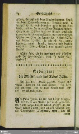 Gedächtnis der Marter und des Todes Jesu