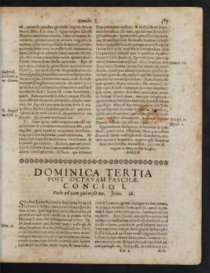 Dominica Tertia Post Octavam Paschae