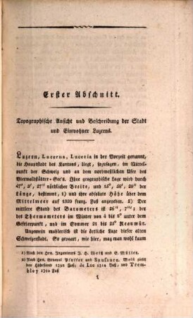 Die Stadt Luzern und ihre Umgebungen : in topographischer, geschichtlicher und statistischer Hinsicht