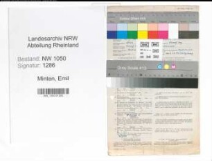 Entnazifizierung Emil Minten , geb. 15.01.1901 (Anwalt)