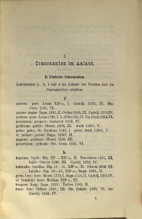Consonantismus des Gascognischen bis zum Ende des dreizehnten Jahrhunderts