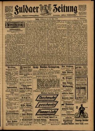 Zweite Ausgabe vom Mittwoch, den 20. Mai 1903.