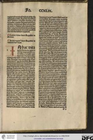 Incipit tractatus sancti Augustini de vanitate huius seculi.