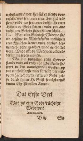 Dat Erste Deel.