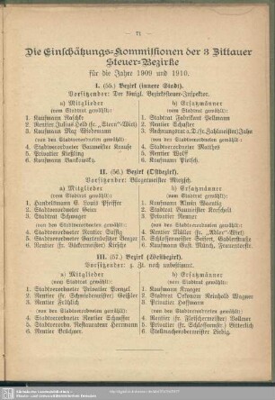 Einschätzungs-Kommission der stadt Zittau