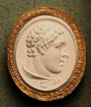 Profilkopf des Herkules mit Diadem und Löwenhaut (Daktyliothek, Erstes Mythologisches Tausend)